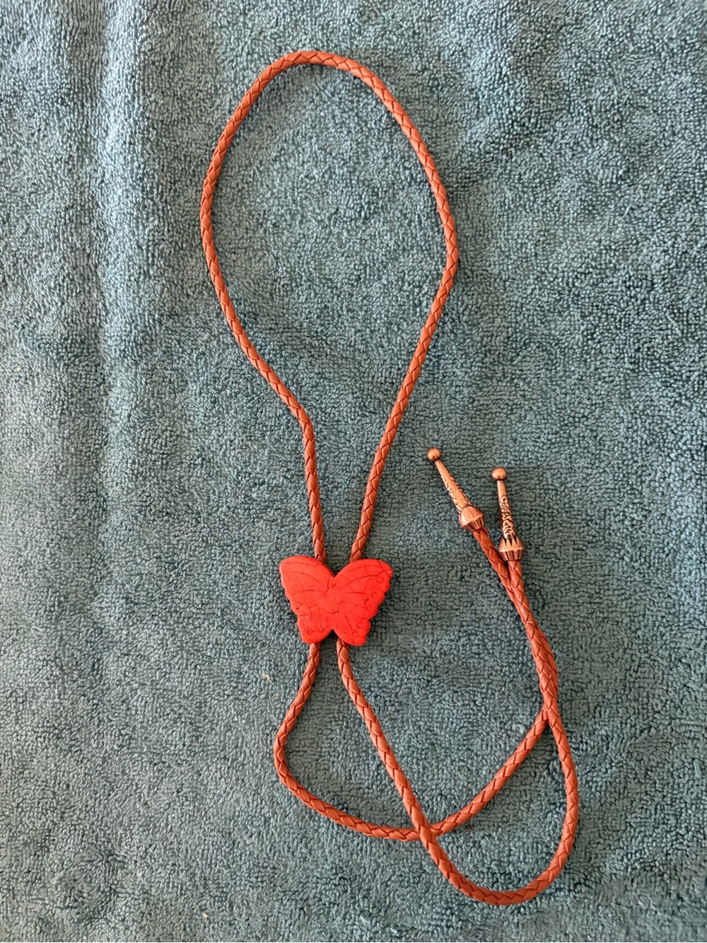 Red Butterfly Bolo Tie - Men's Western Accessory